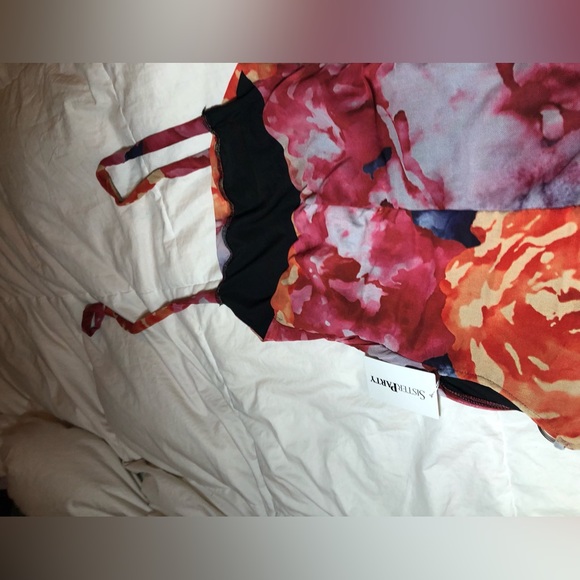 Pink and orange party dress - Picture 4 of 4